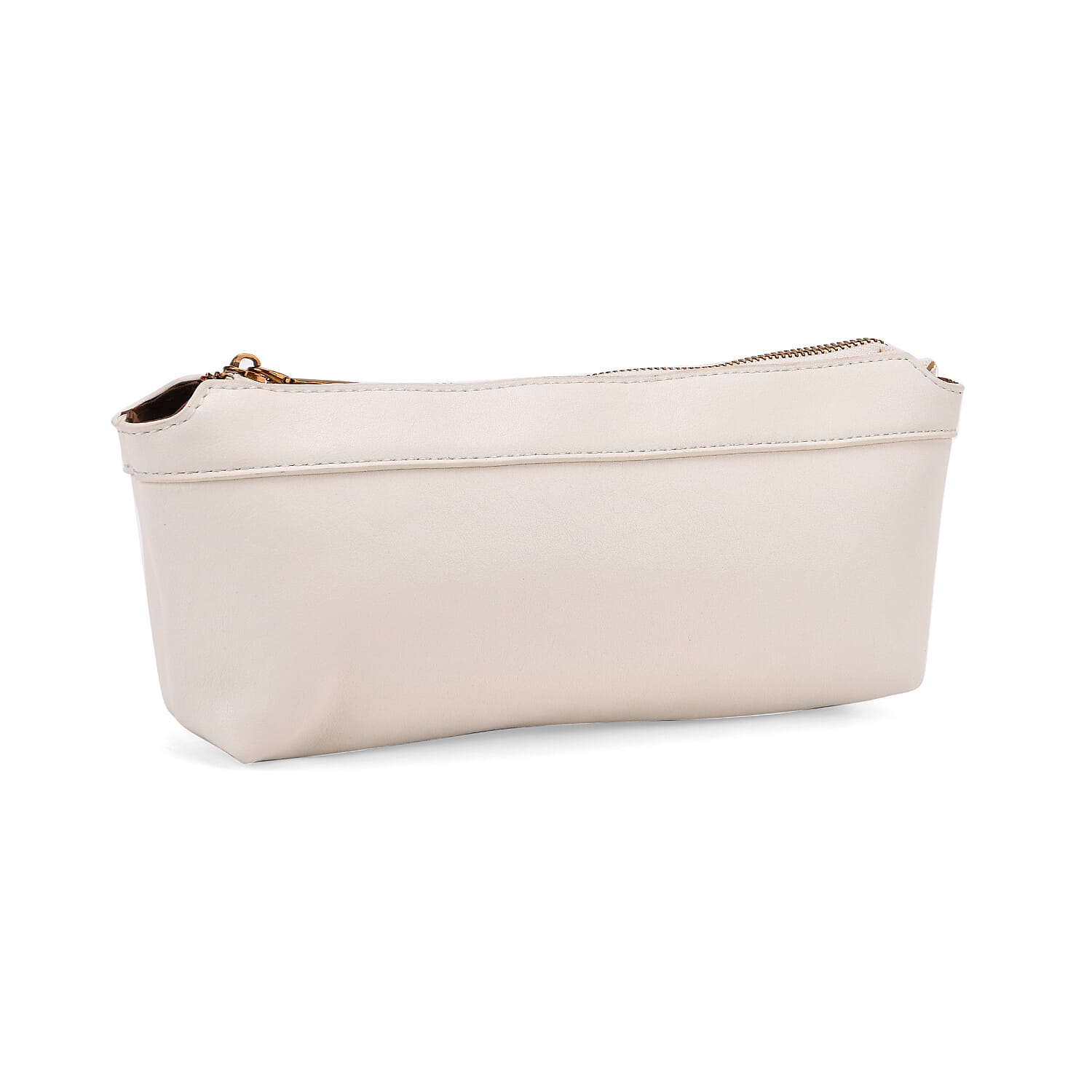 Elegant Hobo Bag with Front Lock and Pouch Set - Off White V32491346 9