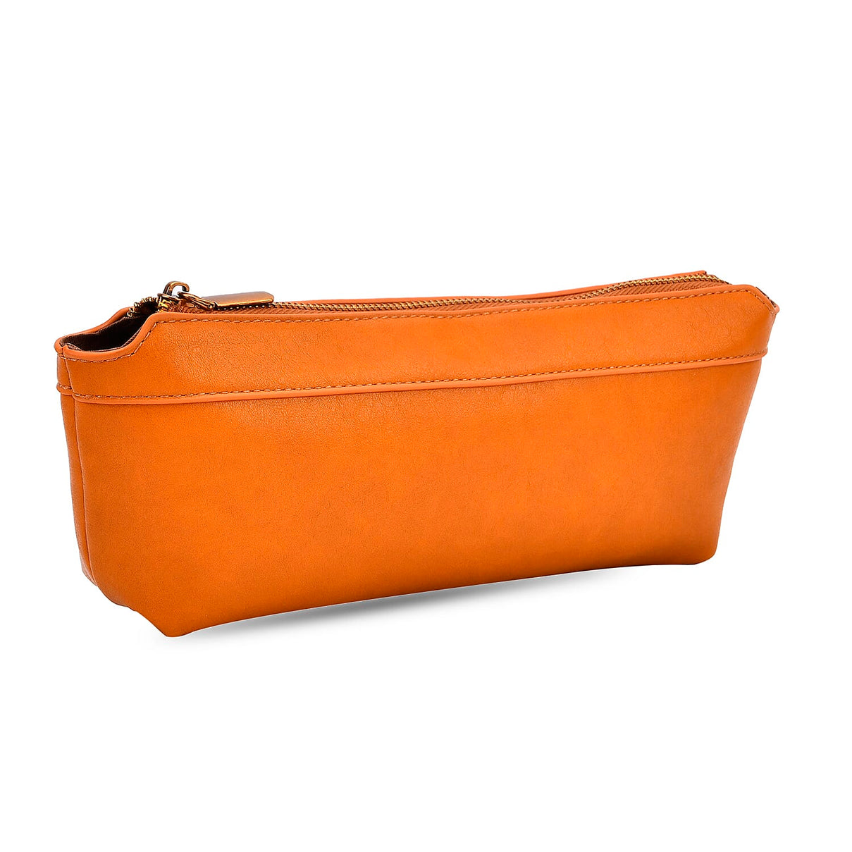Elegant Hobo Bag with Front Lock and Pouch Set - Orange V32514731 9