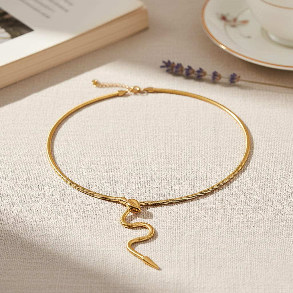 Designer inspired - Serpent  Necklace (Size - 24.50) V32513120 2