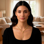 Designer inspired -  Serpent  Necklace (Size - 24.50) in Yellow Gold Tone