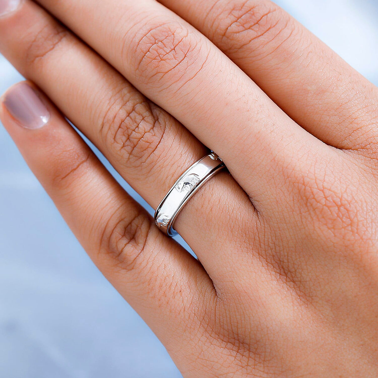 Elephant Spinner Band Ring in Sterling Silver 7264479 2