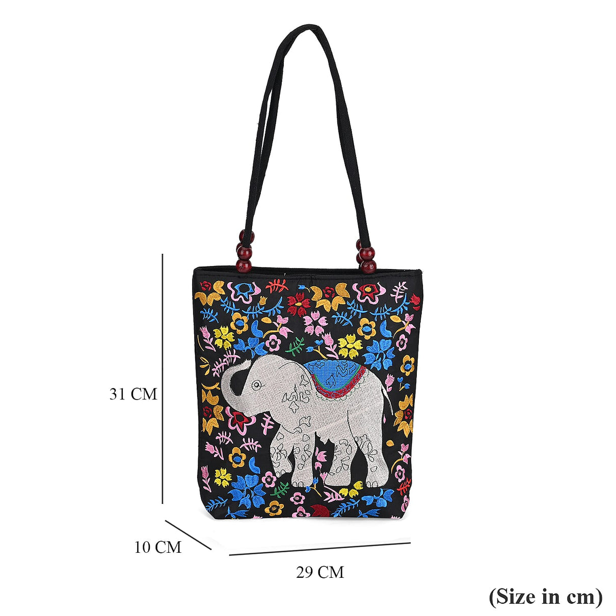 Embroidered Tote Bag (Size 29x10x31 cm) - Blue 7860543 6