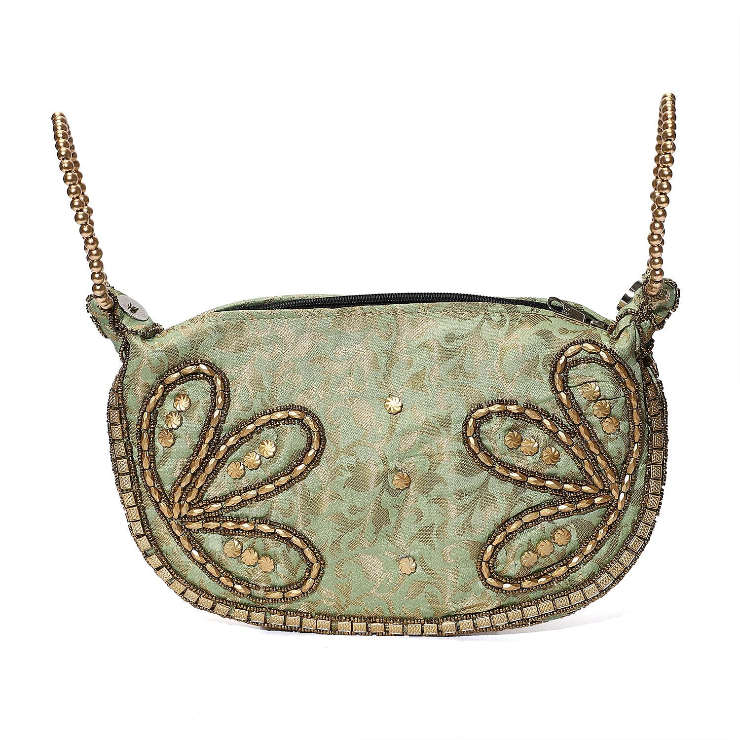 Embroidered Cosmetic and Toiletry Bag - Mint and Pink 7987340 4