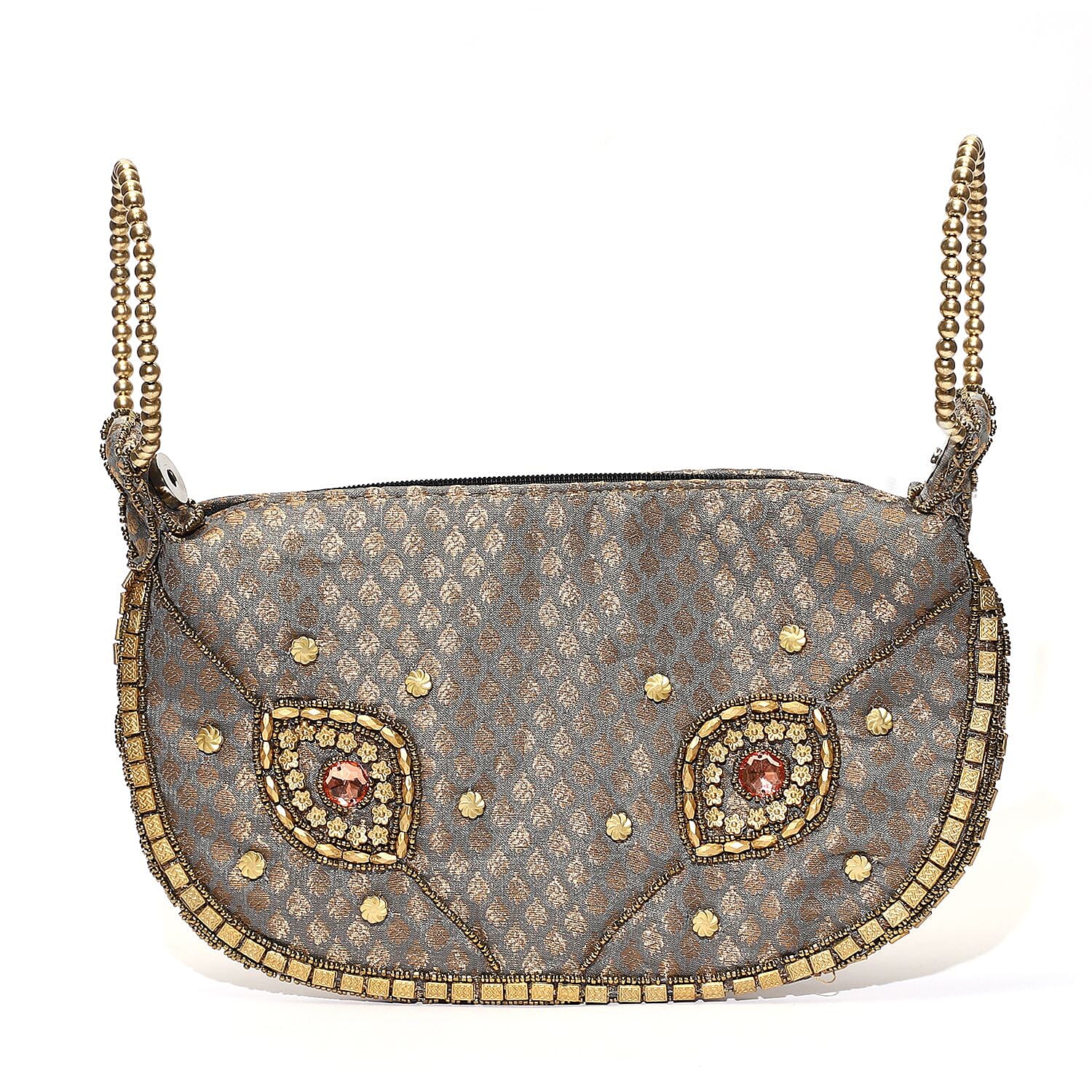Embroidery Cosmetic and Toiletry Bag (Size 22x15x1 cm) - Silver 7987331 3
