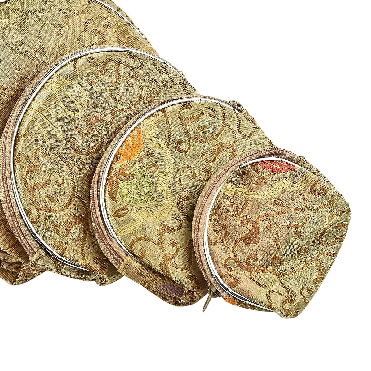 Embroidery Jewellery pouch (Size 22x14x1 in) - Cream and Cream 7511698 2
