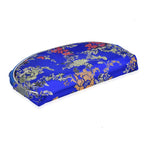 Set of 10 Multi-Colour Floral Embroidered Pouches with Zipper - Royal Blue