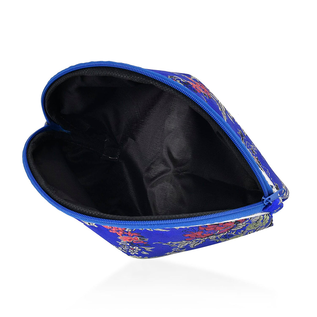 Set of 10 Multi-Colour Floral Embroidered Pouches with Zipper - Royal Blue V32535408 6