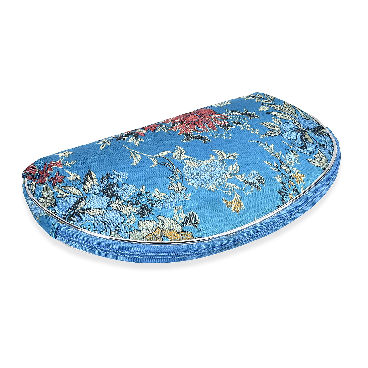 Set of 10 Multi-Colour Floral Embroidered Pouches with Zipper - Teal 7731723 4