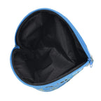 Set of 10 Multi-Colour Floral Embroidered Pouches with Zipper - Teal