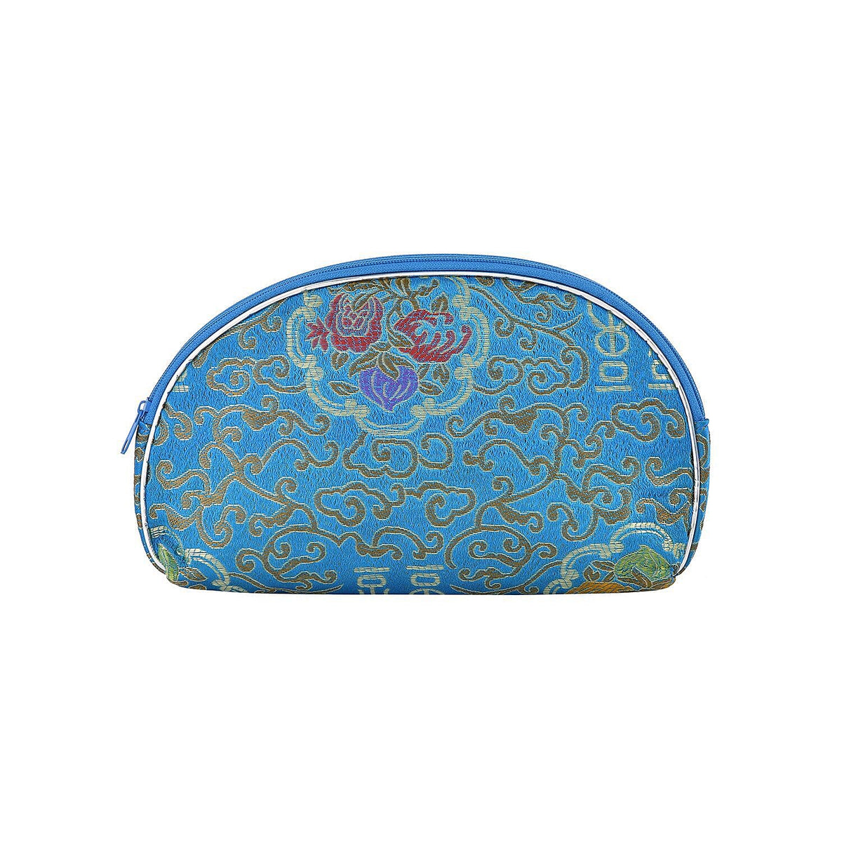 Closeout Deal - Set of 10 - Multipurpose Jacquared Zipped Pouches - Teal 7270039 1