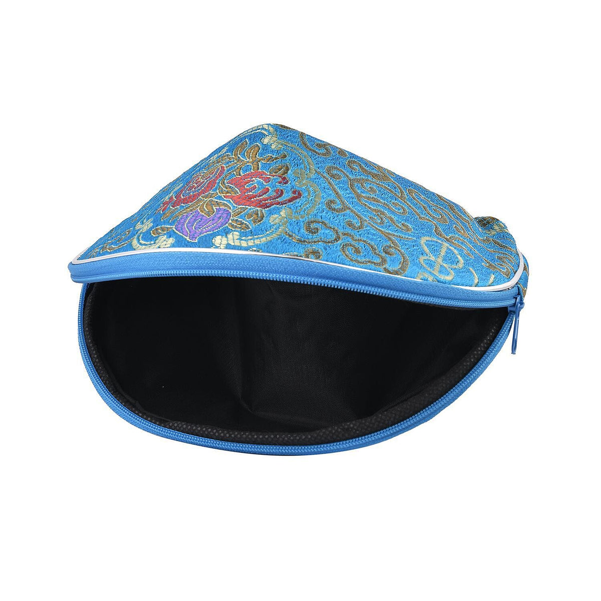 Closeout Deal - Set of 10 - Multipurpose Jacquared Zipped Pouches - Teal 7270039 4