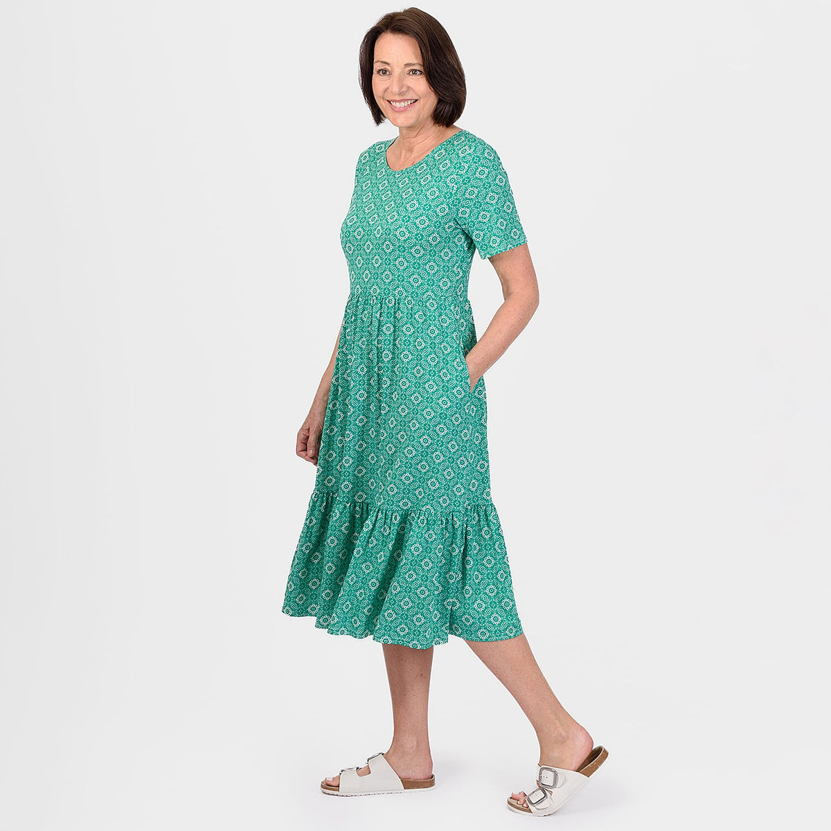 Emelia Abstract Print Midi Dress V32580190 1