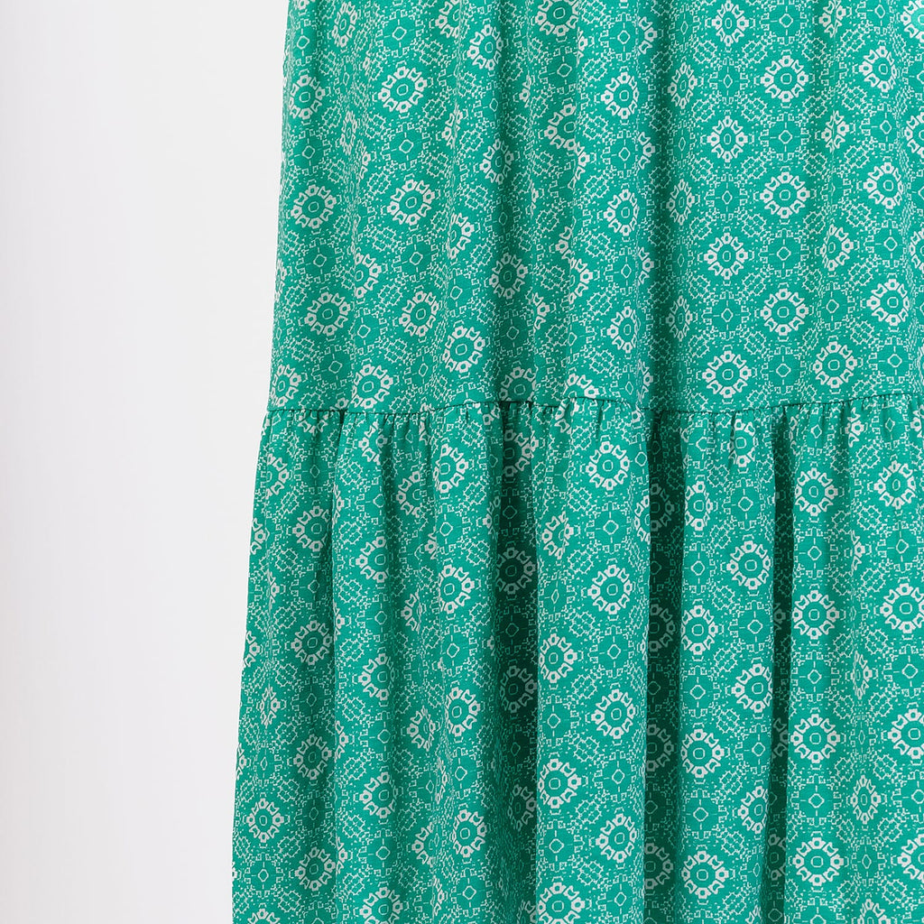 Emelia Printed Midi Dress (Size S) - Jade
