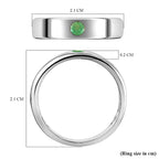 Kagem Zambian Emerald Ring in Platinum Overlay Sterling Silver