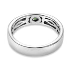 Kagem Zambian Emerald Ring in Platinum Overlay Sterling Silver