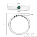 Kagem Zambian Emerald Ring in Platinum Overlay Sterling Silver