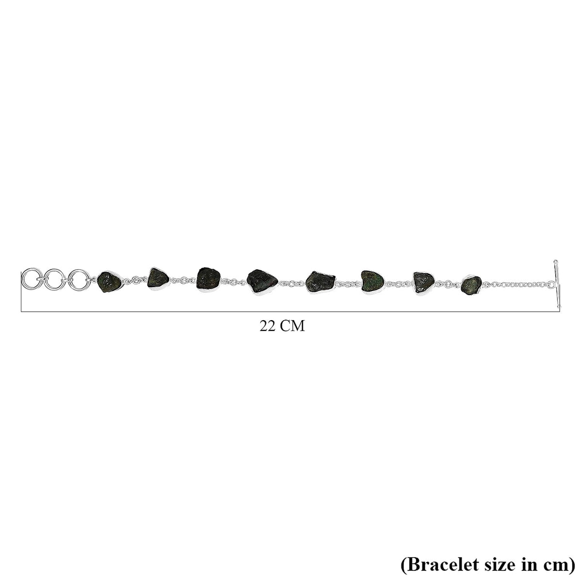 Emerald Bracelet (Size - 7.5 with Extenders) with T- Bar Clasp in Sterling Silver 27.48 Ct, Silver Wt. 8.05 Gms 7209869 5