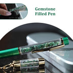 Emerald Filled Pen with Keychain and Extra Refill