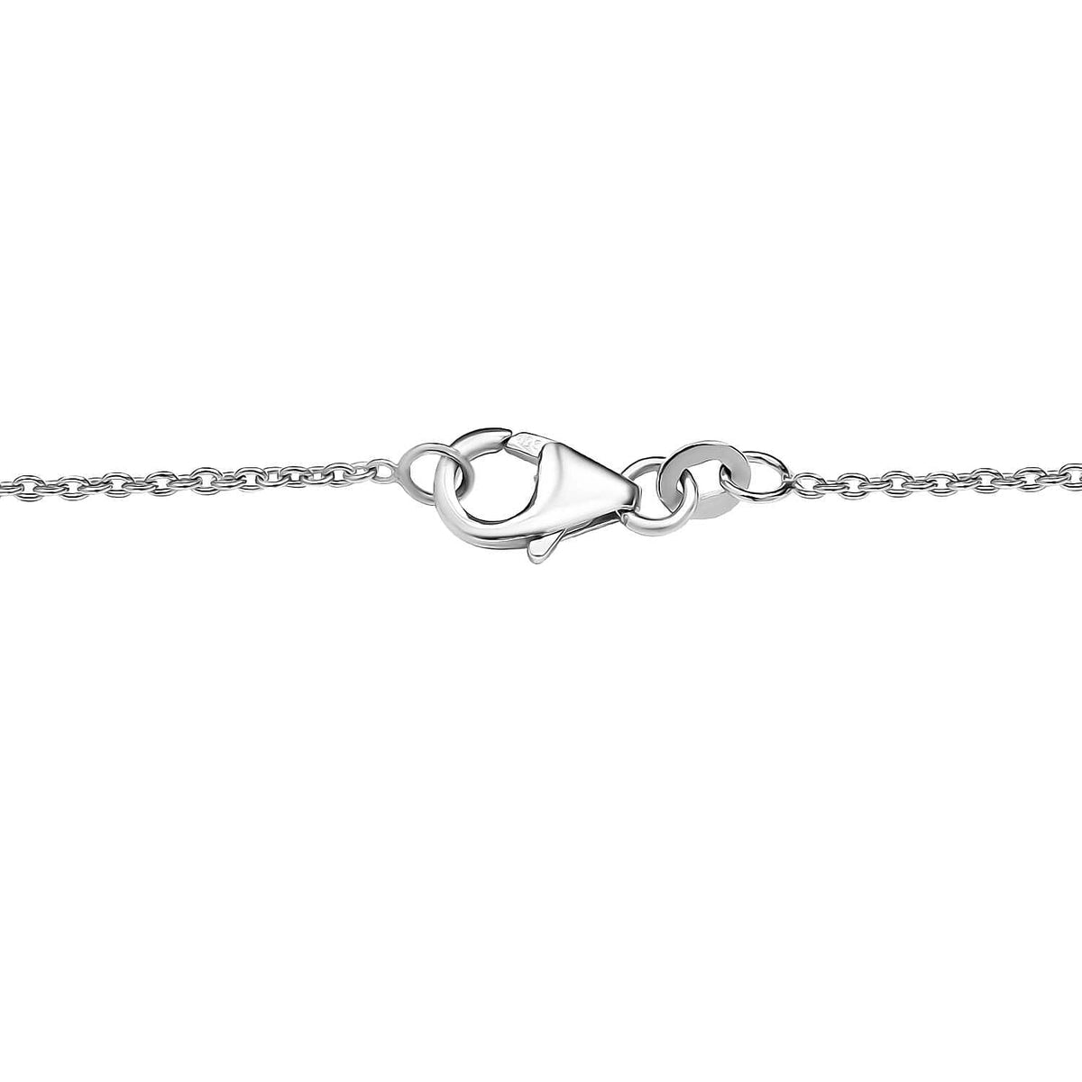 Emeraldine Triplet Quartz, Peridot, White Zircon Halo Pendant with Chain (Size 20) in Rhodium Plated Sterling Silver 4287773 6