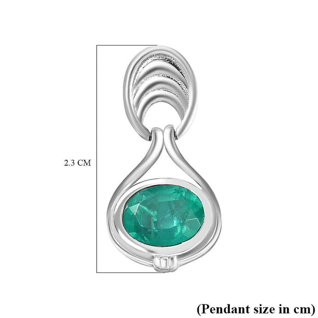 Emeraldine Quartz Solitaire Earrings in Rhodium Overlay Sterling Silver 3.20 Ct
