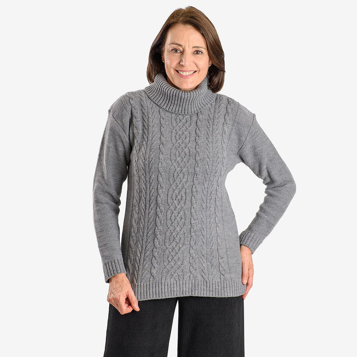 Emma Cableknit Roll Neck Jumper - L 7850723 1