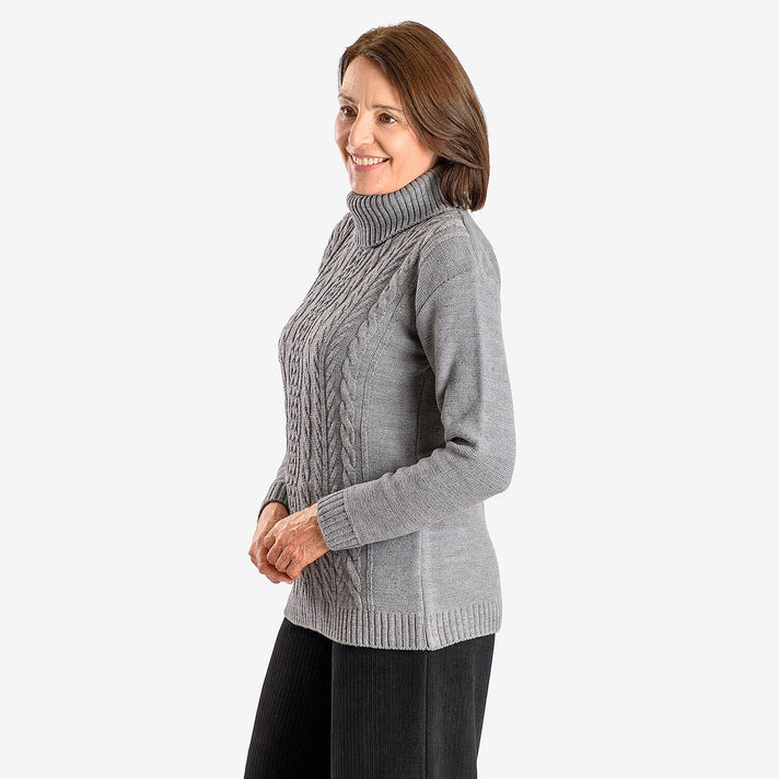 Emma Cableknit Roll Neck Jumper - L 7850723 2