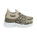 Emma Appletini Fly Knit Casual Trainer (Size 4) - Leopard