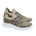Emma Appletini Fly Knit Casual Trainer (Size 6) - Leopard