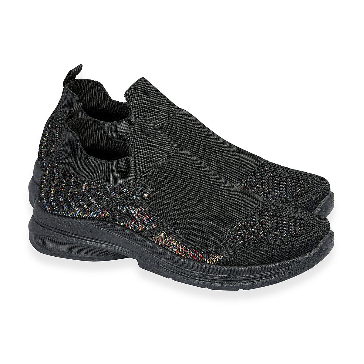 Emma Appletini Fly Knit Casual Trainer (Size 7) - Black 8321907 0