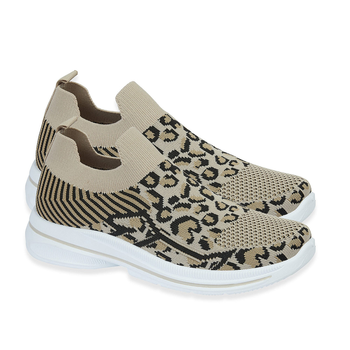 Emma Appletini Fly Knit Casual Trainer (Size 8) - Leopard 8321903 0