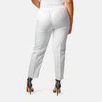 Emma Bi-Stretch Trousers (Size 10, Leg Length 25 inch) - White