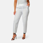 Emma Bi-Stretch Trousers (Size 10, Leg Length 25 inch) - White