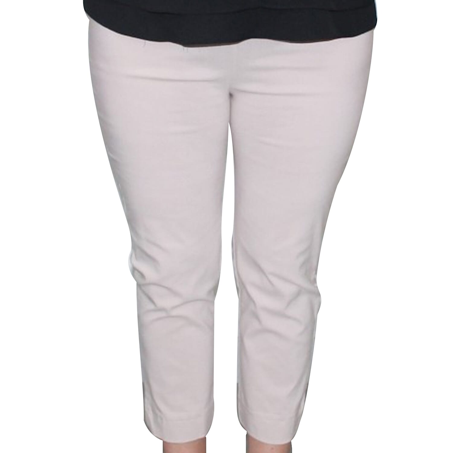 Emma Half Elasticated Comfortable Summer Trousers in WHITE 6347281 0