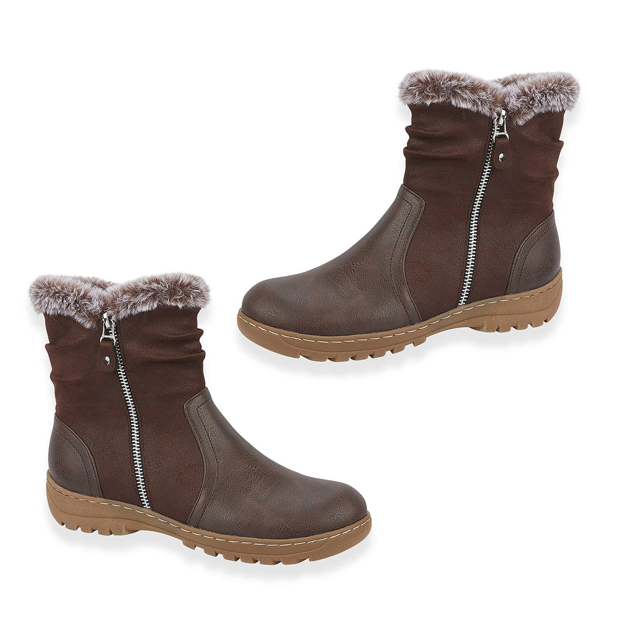 Emma Hazel Winter Boot With Faux Fur Trim (Size 4) - Cognac 8283211 0