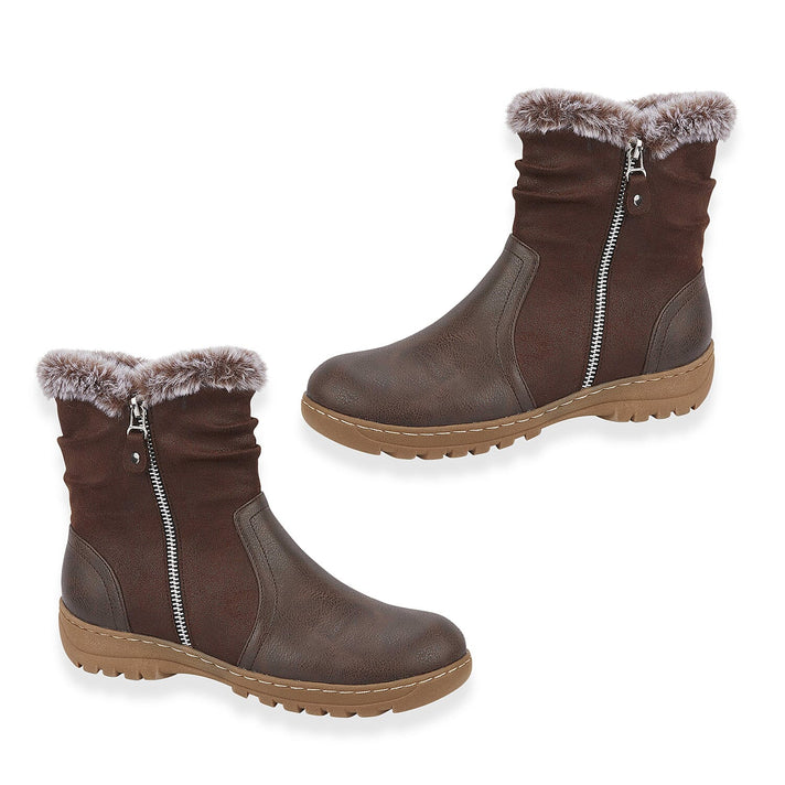 Emma Hazel Winter Boot With Faux Fur Trim (Size 4) - Cognac 8283211 1