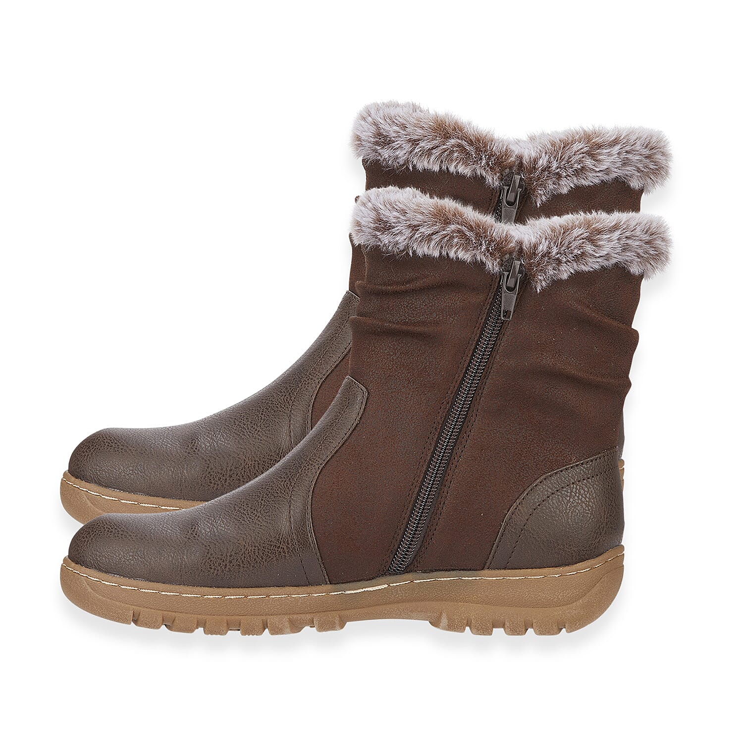 Emma Hazel Winter Boot With Faux Fur Trim (Size 4) - Cognac 8283211 1