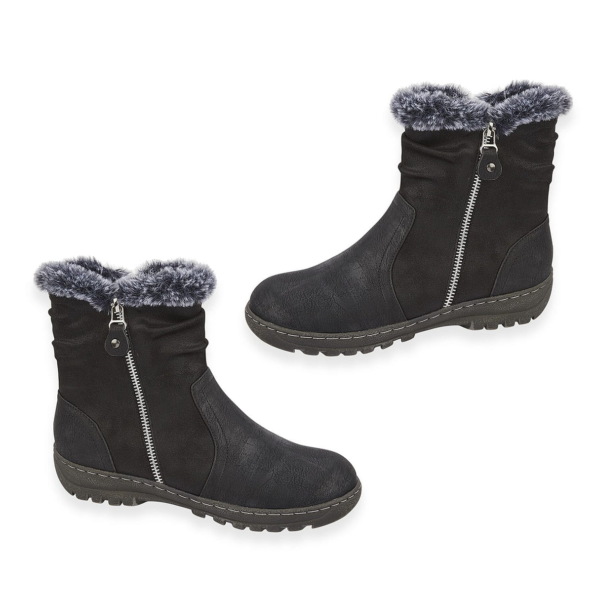 Emma Hazel Winter Boot With Faux Fur Trim (Size 5) - Black V32523785 0