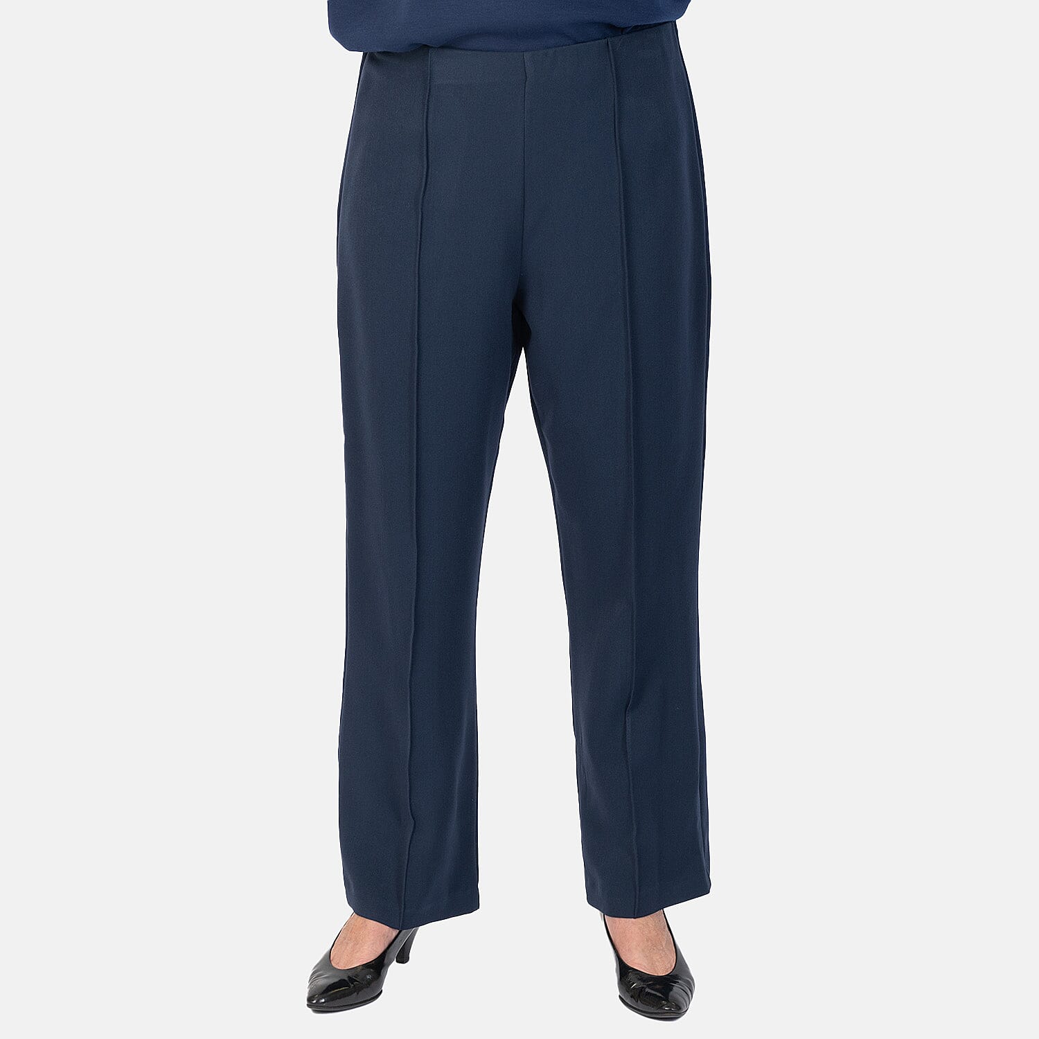Emma Ladies Wide Leg Trousers - Navy 7925976 1