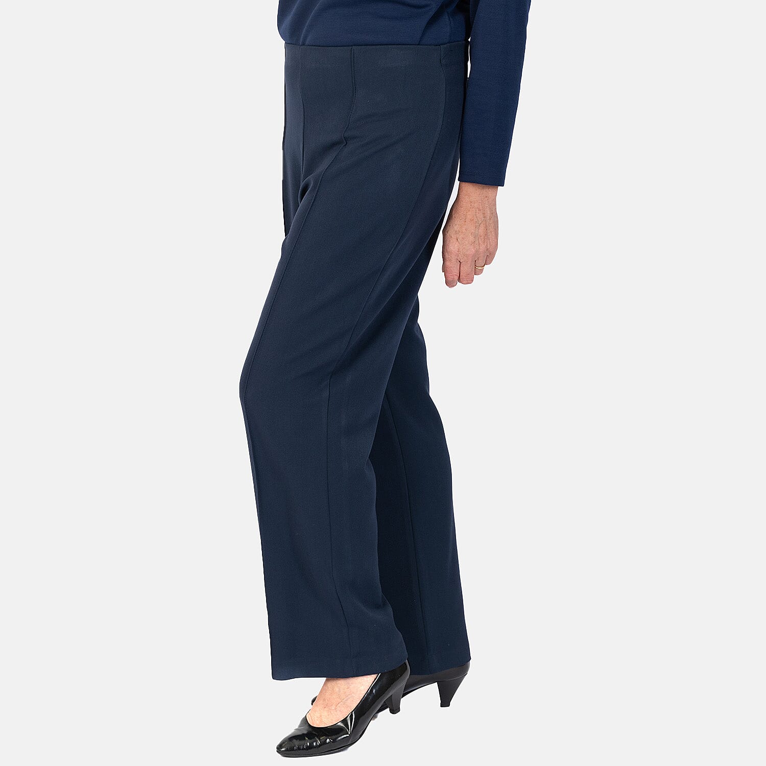 Emma Ladies Wide Leg Trousers - Navy 7925976 2
