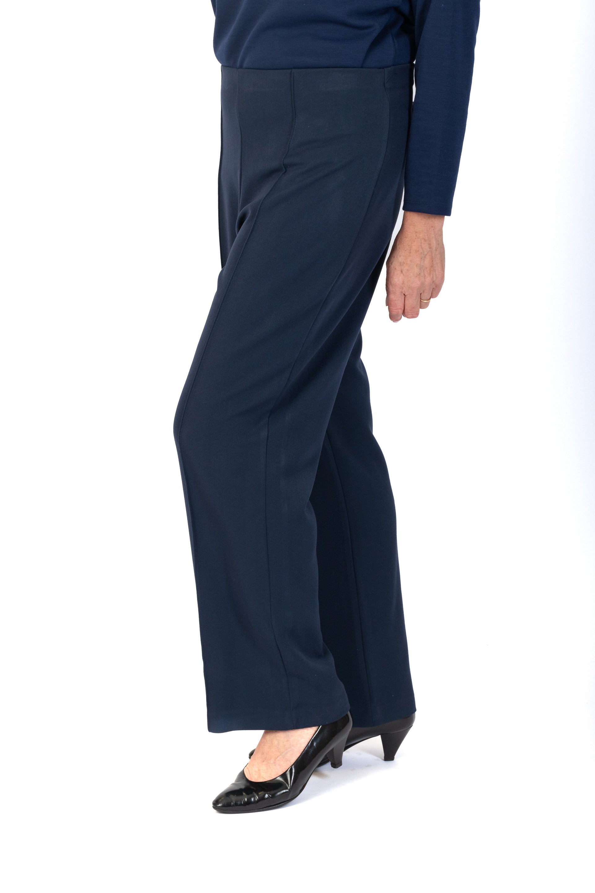 Emma Ladies Wide Leg Trousers - Navy 7925976 7