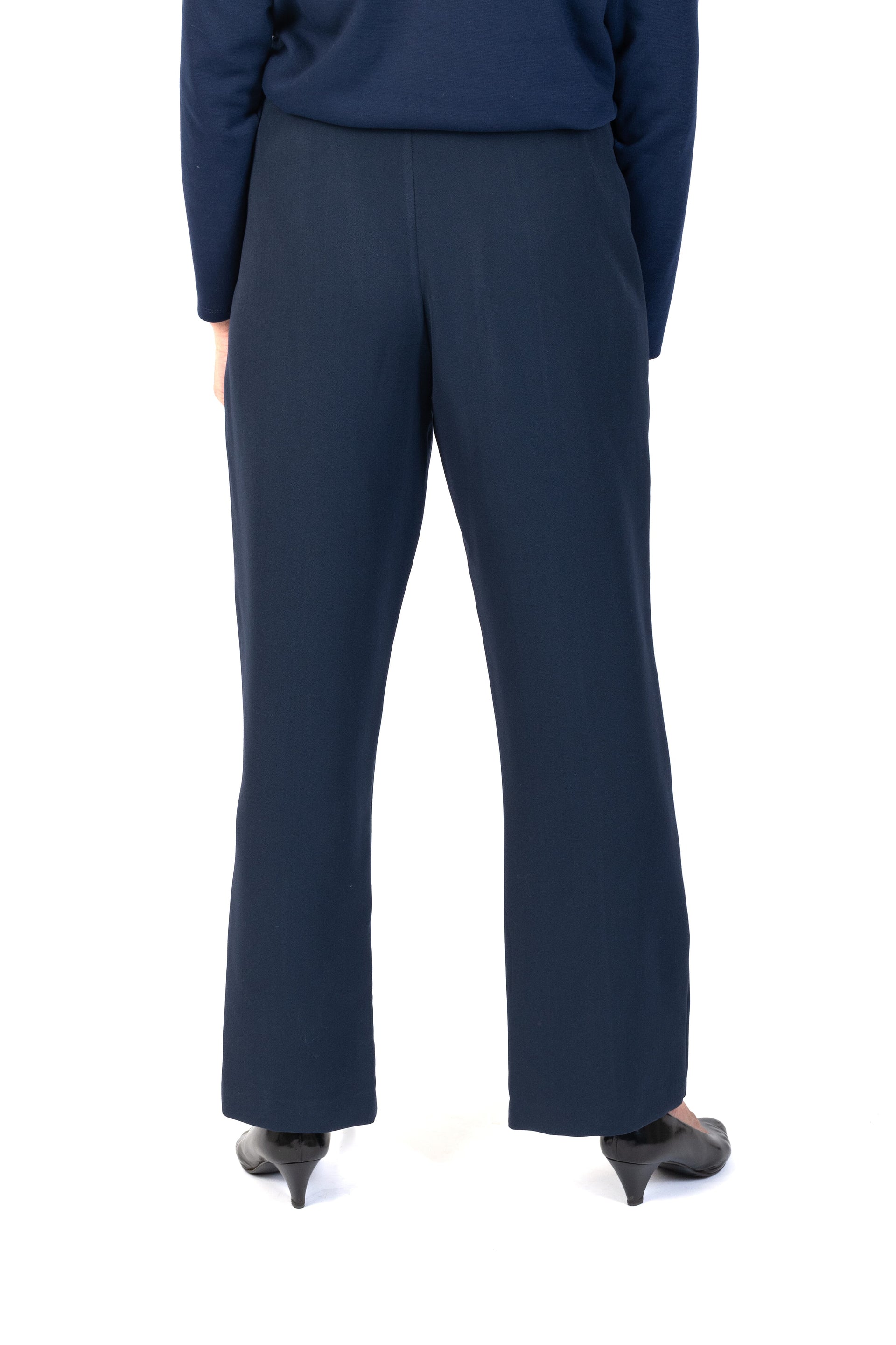 Emma Ladies Wide Leg Trousers - Navy 7925976 8
