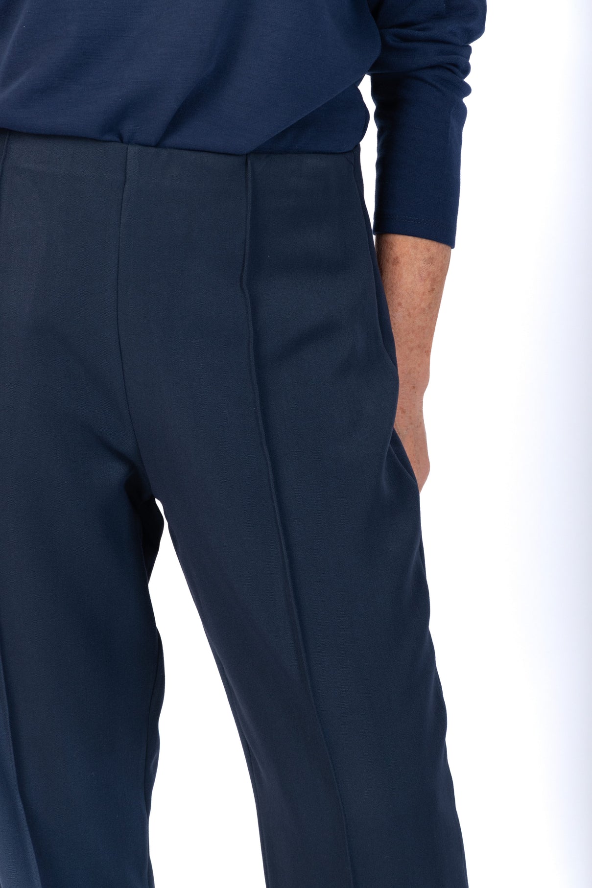 Emma Ladies Wide Leg Trousers - Navy 7925976 9