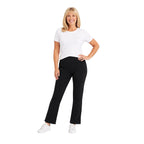 Emma Ribbed Bootcut Elastic Trousers (Size 22) - Chocolate
