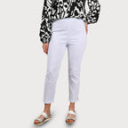 Emma Stretchable Bengaline Trousers (Size 10) - Classic White