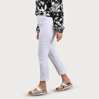 Emma Stretchable Bengaline Trousers (Size 10) - Classic White