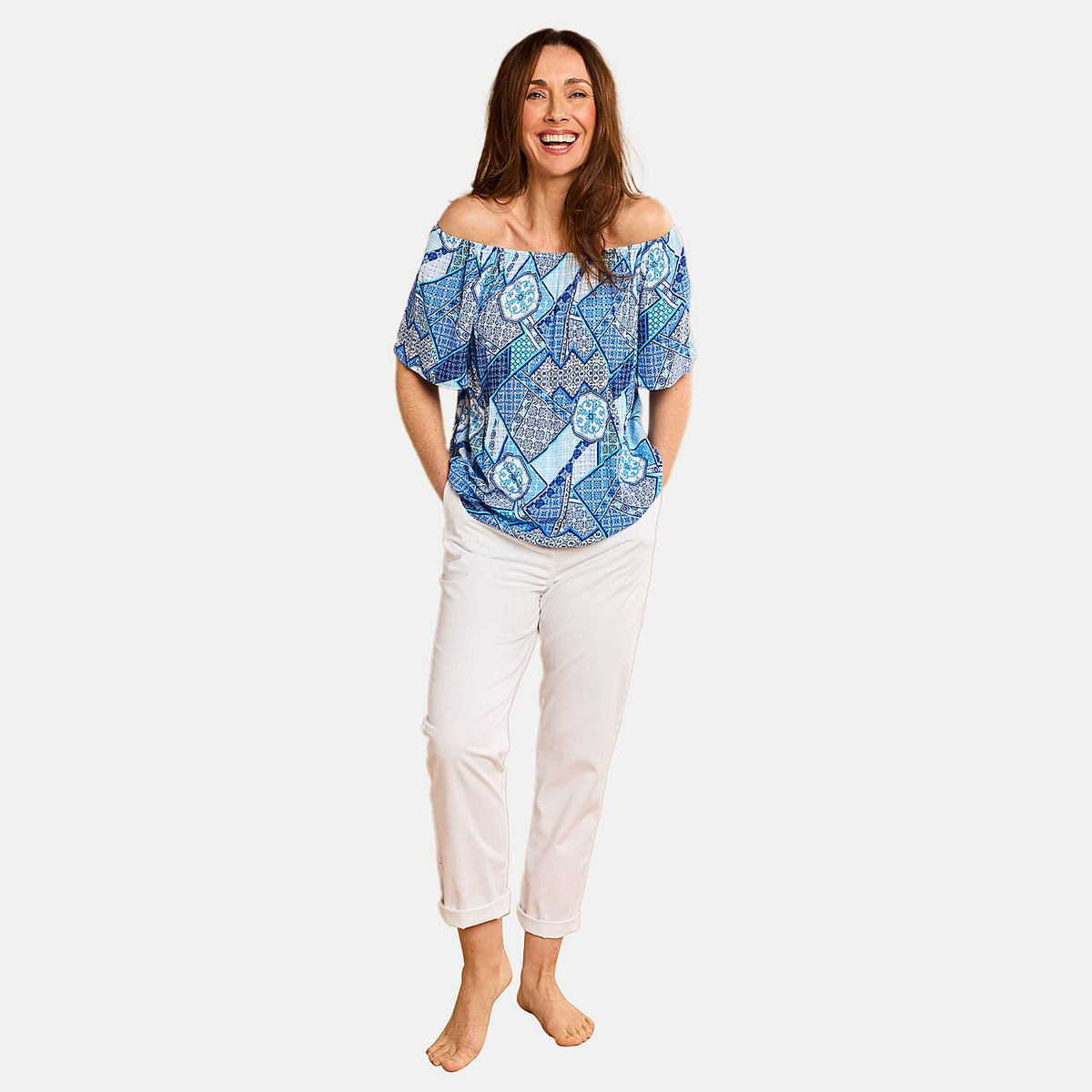 Emreco Off-Shoulder Printed Top 7805714 1