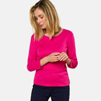 Emreco 3-4 Sleeve Crew Neck Top (Size 10) - Pink