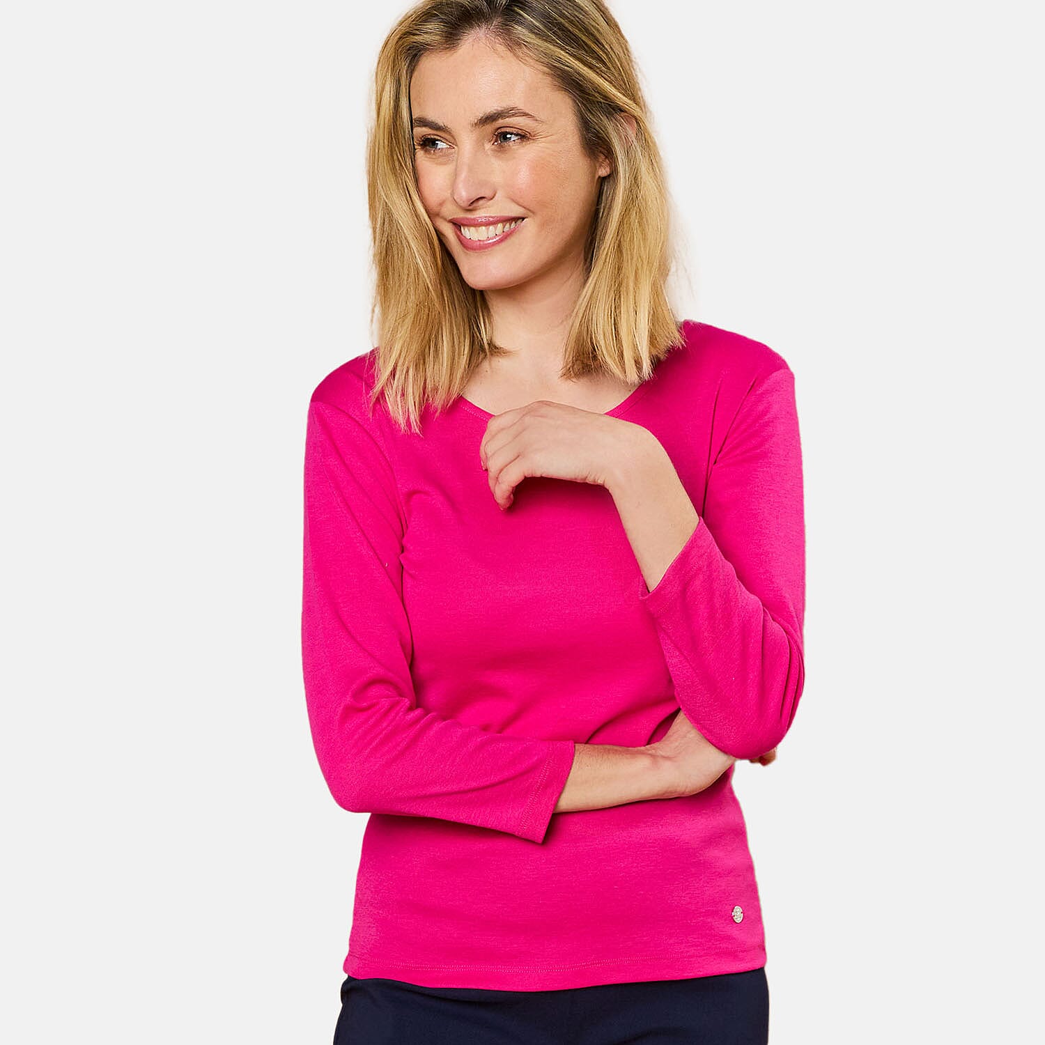Emreco 3-4 Sleeve Crew Neck Top (Size 10) - Pink 7744781 6