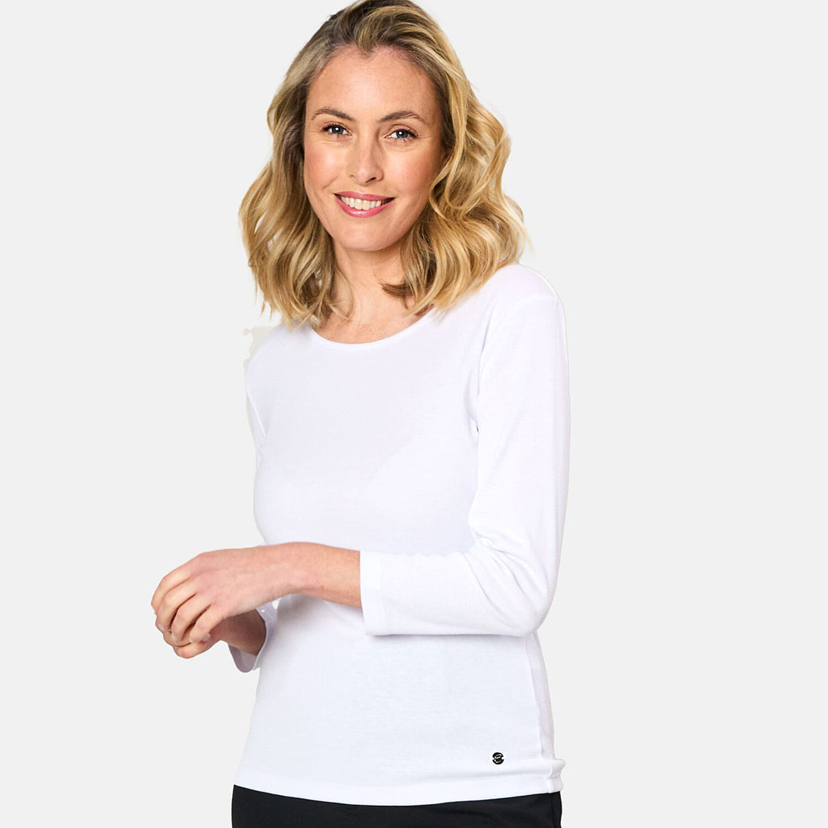 Emreco 3 Quarter Sleeve Crew Neck Top (Size 10) - White 7783195 4