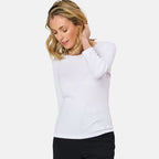 Emreco 3 Quarter Sleeve Crew Neck Top (Size 10) - White